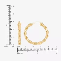 Womens 10K Gold 30mm Hoop Earrings