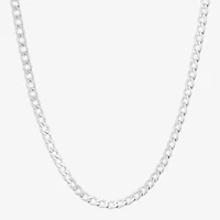 Unisex Adult Sterling Silver 22 Inch Curb Chain Necklace