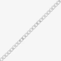 Unisex Adult Sterling Silver 22 Inch Curb Chain Necklace