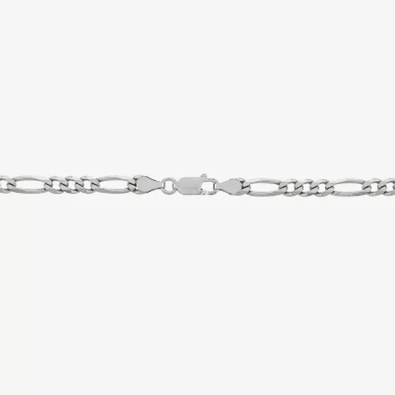 Made in Italy Unisex Adult Sterling Silver Inch Figaro Chain Necklace
