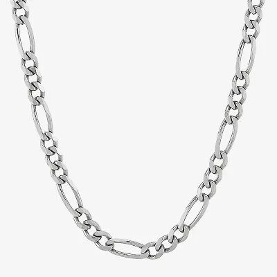 Made in Italy Unisex Adult Sterling Silver Inch Figaro Chain Necklace