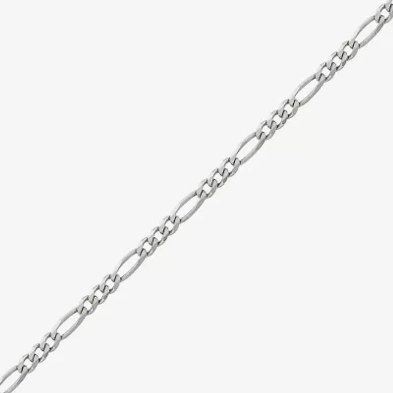 Made in Italy Unisex Adult Sterling Silver Inch Figaro Chain Necklace