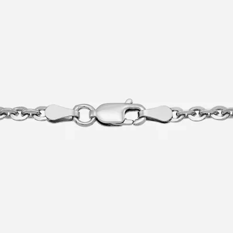 Made in Italy Unisex Adult Sterling Silver 22 Inch Cable Chain Necklace