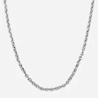 Made in Italy Unisex Adult Sterling Silver 22 Inch Cable Chain Necklace