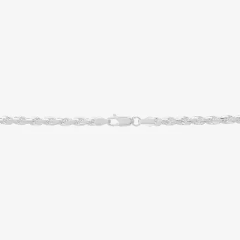 Made in Italy Unisex Adult Sterling Silver Inch Rope Chain Necklace