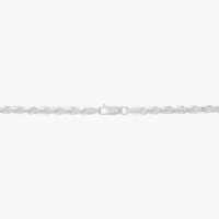 Made in Italy Unisex Adult Sterling Silver Inch Rope Chain Necklace