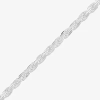 Made in Italy Unisex Adult Sterling Silver Inch Rope Chain Necklace