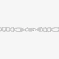 Made in Italy Womens Sterling Silver Inch Figaro Chain Necklace