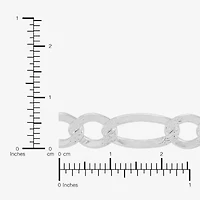 Made in Italy Womens Sterling Silver Inch Figaro Chain Necklace