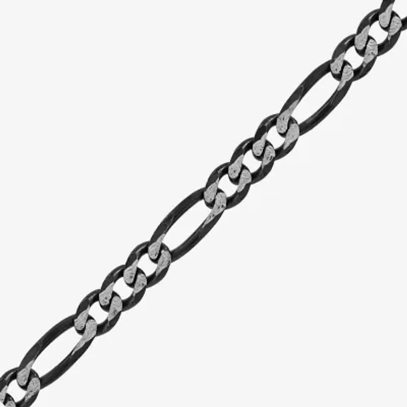 Made in Italy Womens Sterling Silver 20 Inch Figaro Chain Necklace