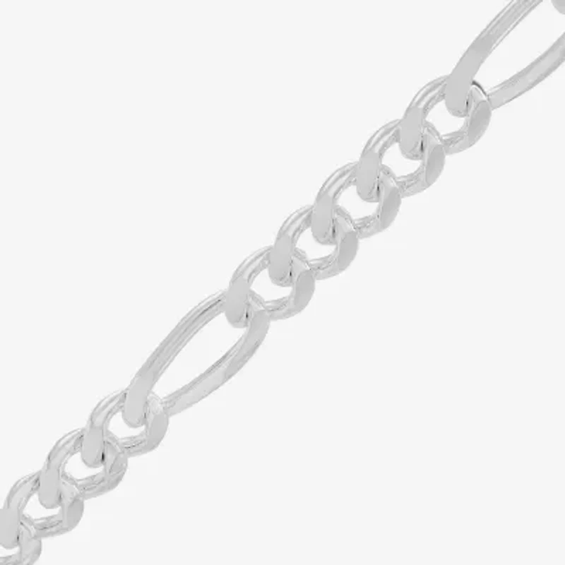 Made in Italy Mens Sterling Silver 20 Inch Figaro Chain Necklace