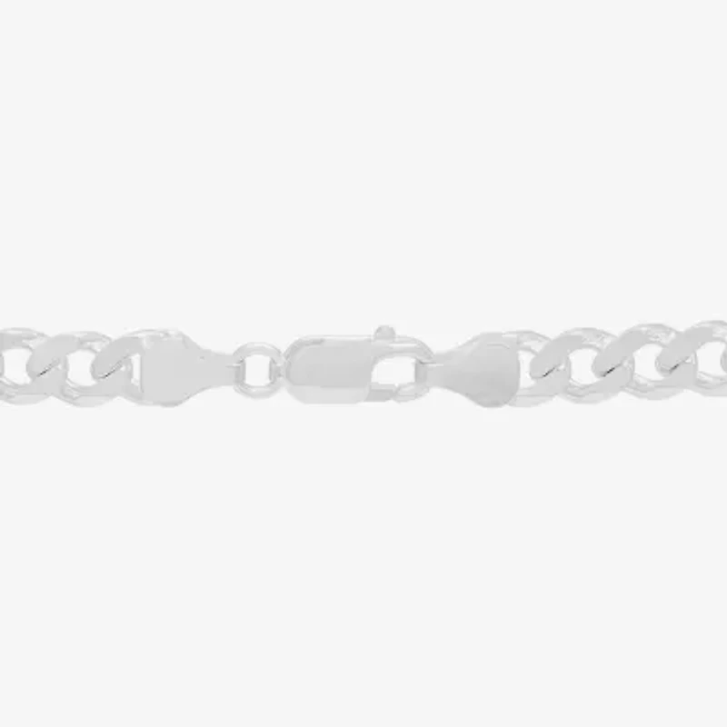 Made in Italy Womens Sterling Silver Inch Curb Chain Necklace