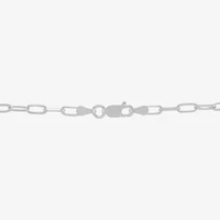 Made in Italy Womens Sterling Silver 20 Inch Paperclip Chain Necklace