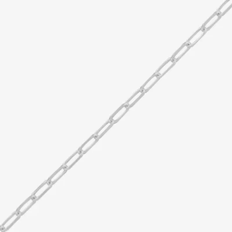 Made in Italy Womens Sterling Silver 20 Inch Paperclip Chain Necklace