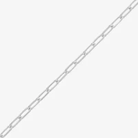 Made in Italy Womens Sterling Silver 20 Inch Paperclip Chain Necklace