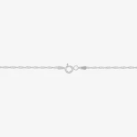 Made in Italy Womens Sterling Silver Inch Singapore Chain Necklace