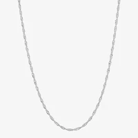 Made in Italy Womens Sterling Silver Inch Singapore Chain Necklace