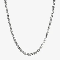 Made in Italy Unisex Adult Sterling Silver Inch Wheat Chain Necklace