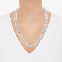 Made in Italy Unisex Adult Sterling Silver 24 Inch Link Chain Necklace