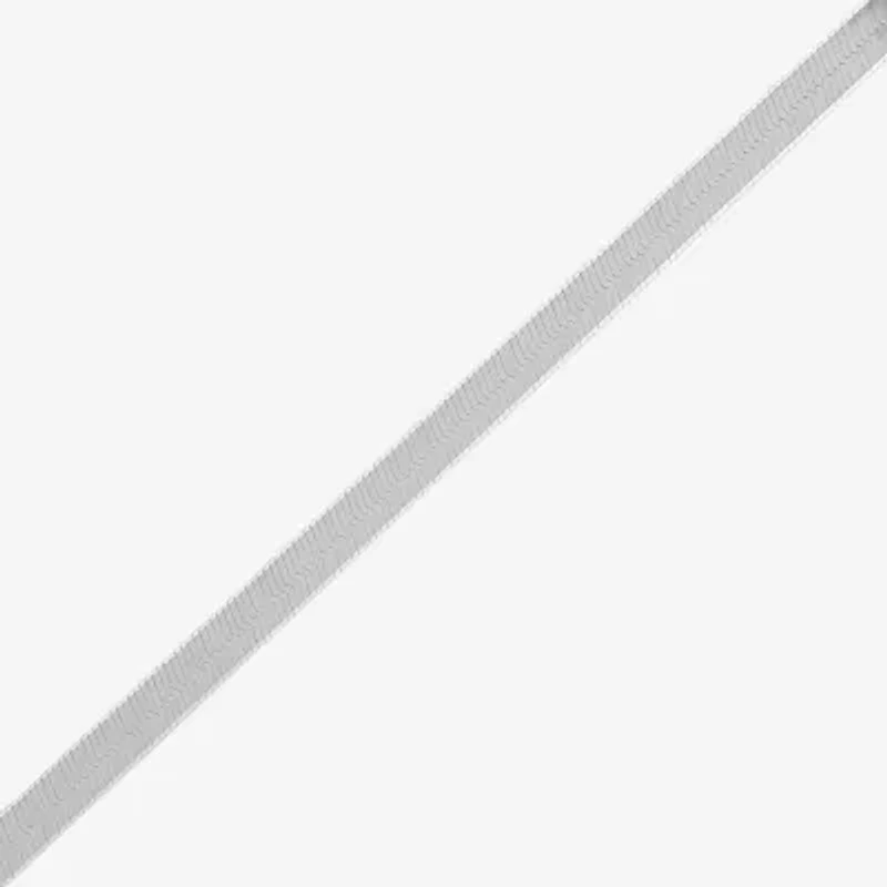 Made in Italy Womens Sterling Silver 20 Inch Herringbone Chain Necklace