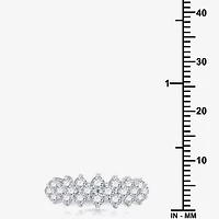 (G / Si1-Si2) Womens 1 CT. T.W. Lab Grown White Diamond Sterling Silver Cluster Band