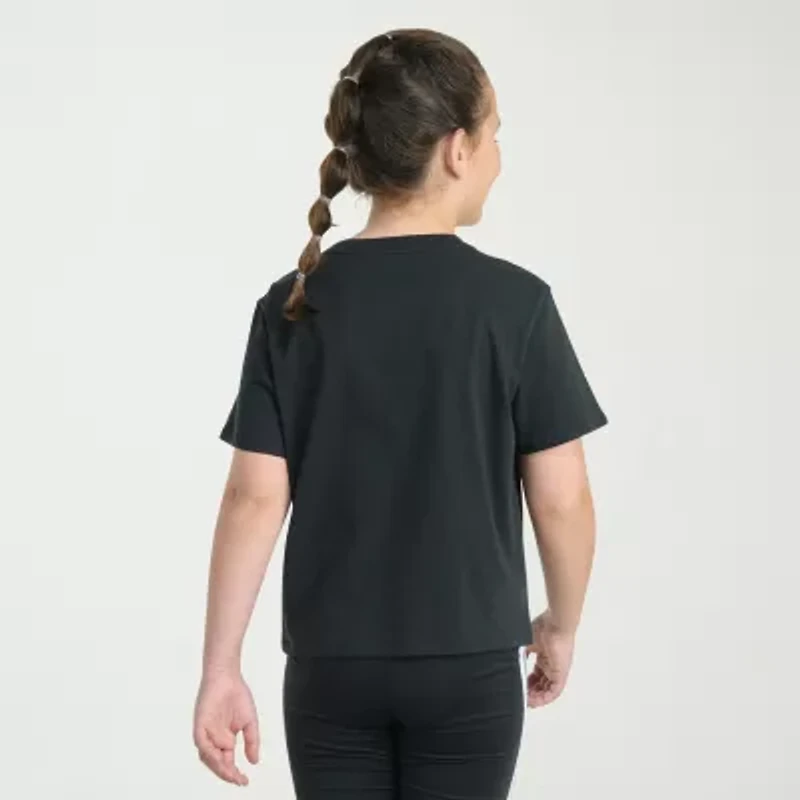 adidas Big Kid Girls Crew Neck Short Sleeve Regular Fit Graphic T-Shirt
