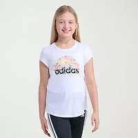 adidas Big Kid Girls Crew Neck Short Sleeve Regular Fit Graphic T-Shirt