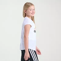 adidas Big Kid Girls Crew Neck Short Sleeve Regular Fit Graphic T-Shirt