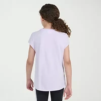 adidas Big Kid Girls Crew Neck Short Sleeve Slim Fit Graphic T-Shirt