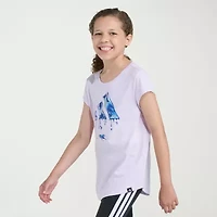 adidas Big Kid Girls Crew Neck Short Sleeve Slim Fit Graphic T-Shirt