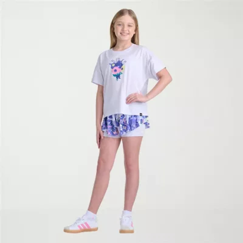 adidas Big Kid Girls Crew Neck Short Sleeve Active T-Shirt