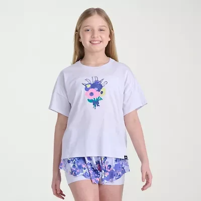 adidas Big Kid Girls Crew Neck Short Sleeve Active T-Shirt