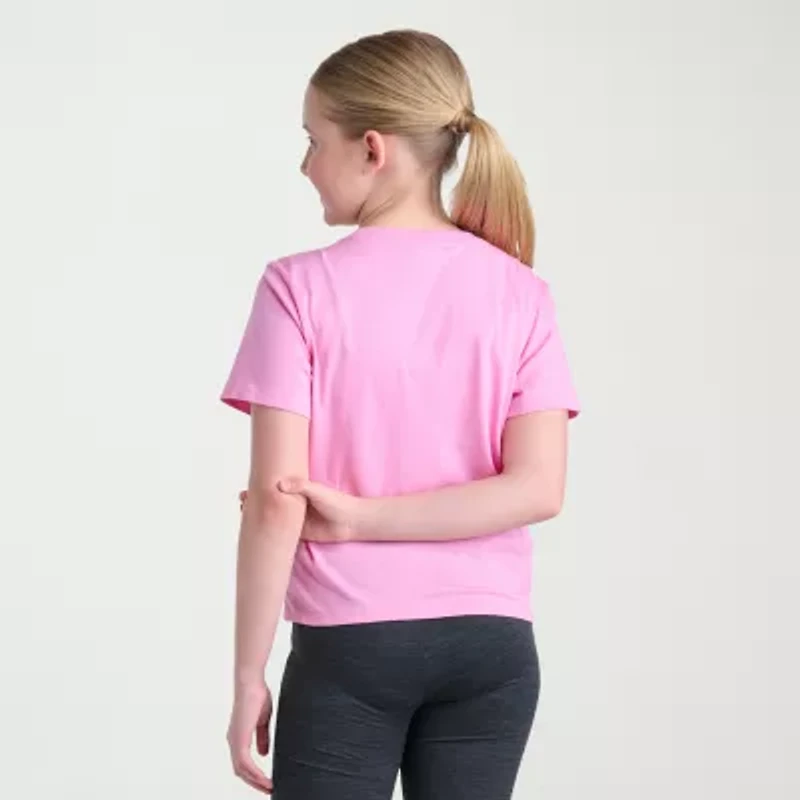 adidas Big Kid Girls Crew Neck Short Sleeve Regular Fit Graphic T-Shirt