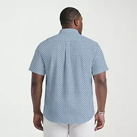 IZOD Breeze Mens Short Sleeve Classic Fit Big and Tall Button-Down Shirt