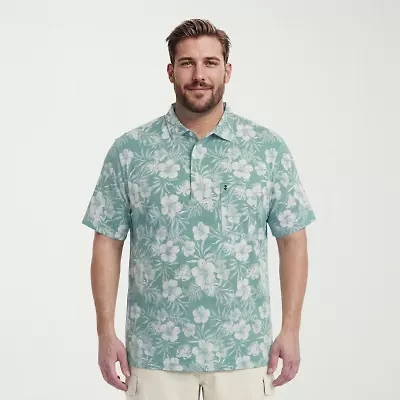 IZOD Sunshield Performance Big and Tall Mens Classic Fit Short Sleeve Polo Shirt