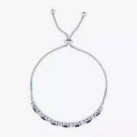 Gemstone Pure Silver Over Brass Bolo Bracelet