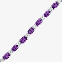 Gemstone Pure Silver Over Brass Bolo Bracelet
