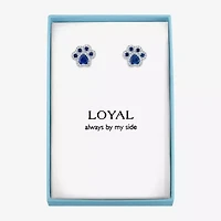 Lab Created Blue Sapphire 4mm Stud Earrings