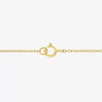 Womens Lab Created White Opal 14K Gold Over Brass Heart 16 Inch Pendant Necklace