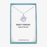 Womens Lab Created White Opal Pure Silver Over Brass 16 Inch Pendant Necklace