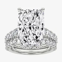 Grown Gorgeous (F / Vs2) Womens 1/ Ct. T.W. Lab White Diamond 14K Gold Rectangular Side Stone Bridal Set