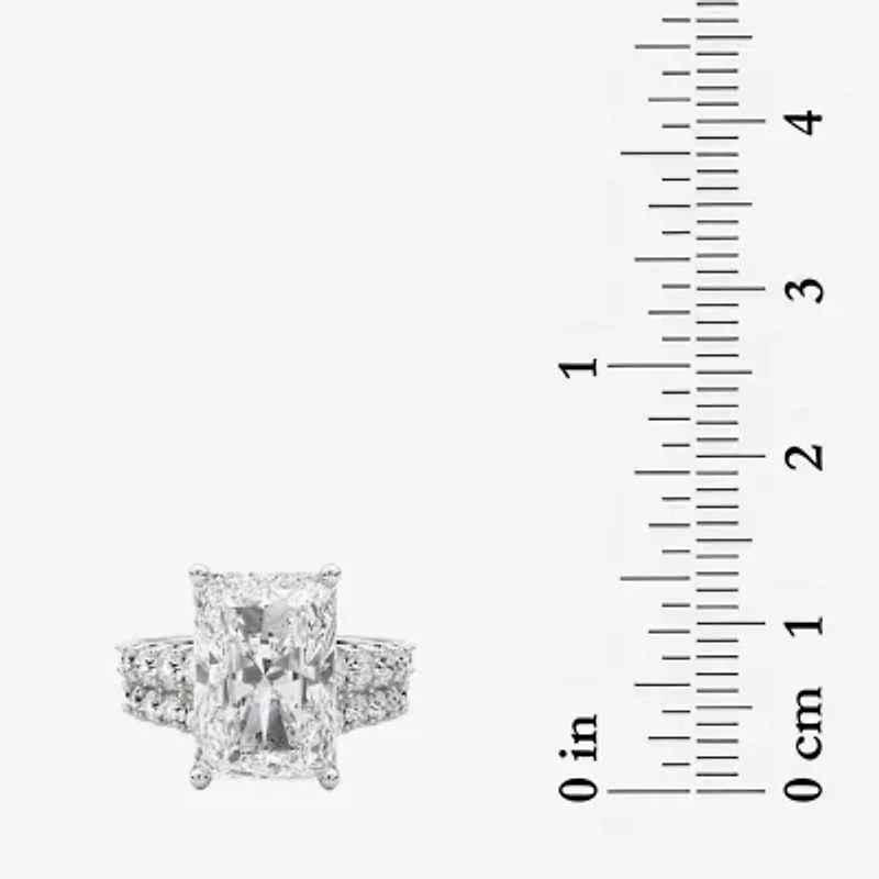 Grown Gorgeous (F / Vs2) Womens 1/ Ct. T.W. Lab White Diamond 14K Gold Rectangular Side Stone Bridal Set