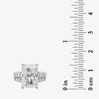 Grown Gorgeous (F / Vs2) Womens 1/ Ct. T.W. Lab White Diamond 14K Gold Rectangular Side Stone Bridal Set