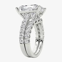 Grown Gorgeous (F / Vs2) Womens 1/ Ct. T.W. Lab White Diamond 14K Gold Rectangular Side Stone Bridal Set