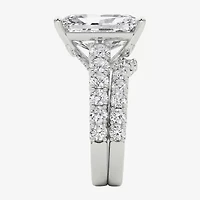 Grown Gorgeous (F / Vs2) Womens 1/ Ct. T.W. Lab White Diamond 14K Gold Rectangular Side Stone Bridal Set