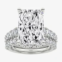 Grown Gorgeous (F / Vs2) Womens 1/ Ct. T.W. Lab White Diamond 14K Gold Rectangular Side Stone Bridal Set