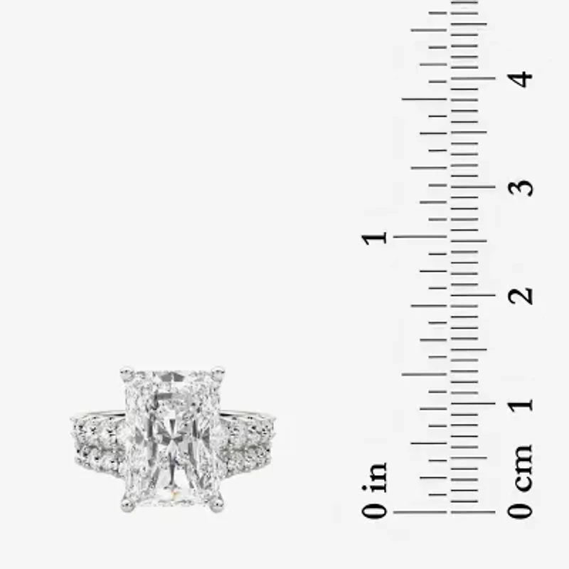 Grown Gorgeous (F / Vs2) Womens 1/ Ct. T.W. Lab White Diamond 14K Gold Rectangular Side Stone Bridal Set