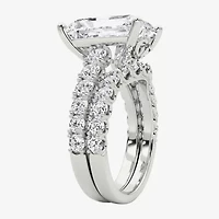 Grown Gorgeous (F / Vs2) Womens 1/ Ct. T.W. Lab White Diamond 14K Gold Rectangular Side Stone Bridal Set