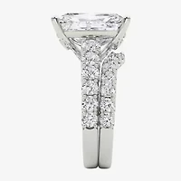 Grown Gorgeous (F / Vs2) Womens 1/ Ct. T.W. Lab White Diamond 14K Gold Rectangular Side Stone Bridal Set