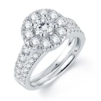 Modern Bride® Signature 2 CT.T.W. Natural Diamond 14K White Gold Engagement Ring